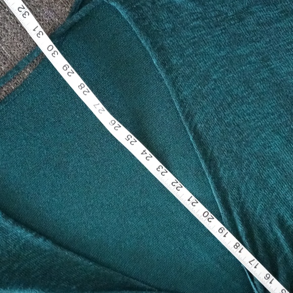 🆕️ 🌬Free People🌬 - Deep Teal Shadow Hacci Oversize Open Back Sweater Top - Picture 14 of 14